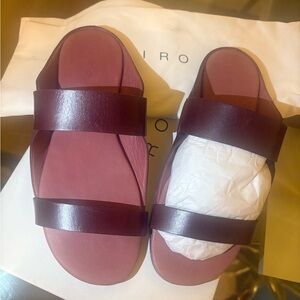 IRO Burgundy Leather Footwear